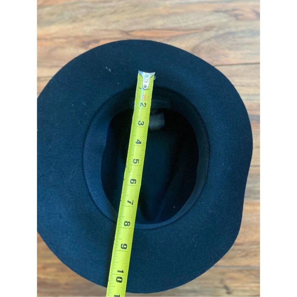 Zadig & Voltaire Deluxe Black 100% Wool Steva Fedora Hat
